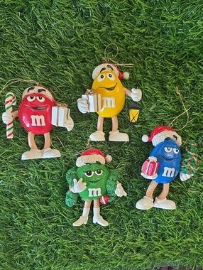 M&Ms Mars Christmas Ornaments Kurt Adler Set Of 4